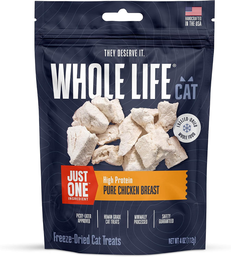 Whole Life Cat Just One Chicken Freeze Dried Cat Treats - 4 oz (Pack of 1)