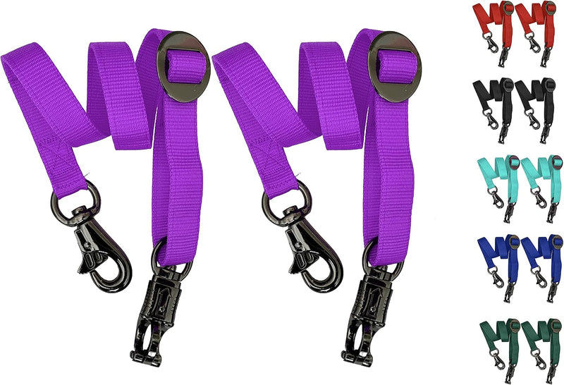 Majestic Ally Pack of 2, Double Thick Trailer Tie for Horse Haulage with Adjustable Buckle, Panic Snap and Bull Snap – 1