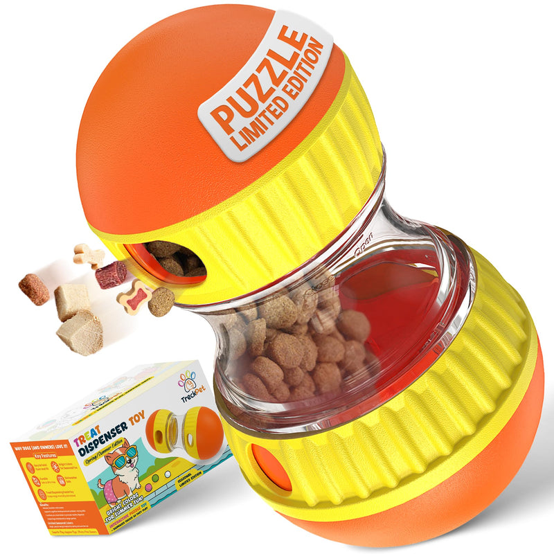 Dog Treat Dispenser Toy interactive-Treat puzzle toys for dogs mental stimulation-puzzle feeder dog & cognitive toys for dogs–Durable stimulating dog toys for Boredom-Limited Treat Dispensing Dog Toys