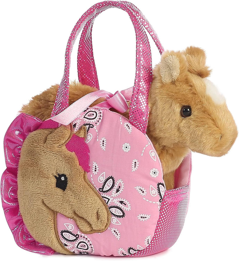 Aurora World Fancy Pals Pretty Pony Pet Carrier Pink, 5.5