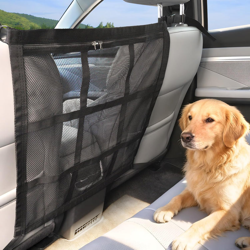 RealPlus Dog Car Barrier with Storage Pockets, 2026 Easy Install