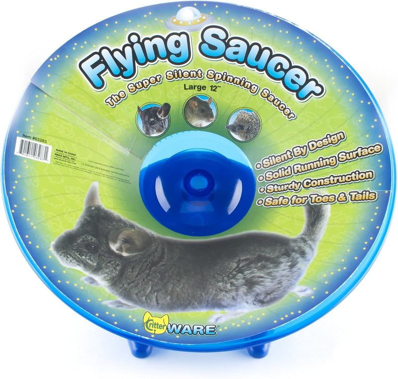 Ware Manufacturing Flying Saucer Exercise Wheel for Small Pets, 12-Inch - Colors may vary