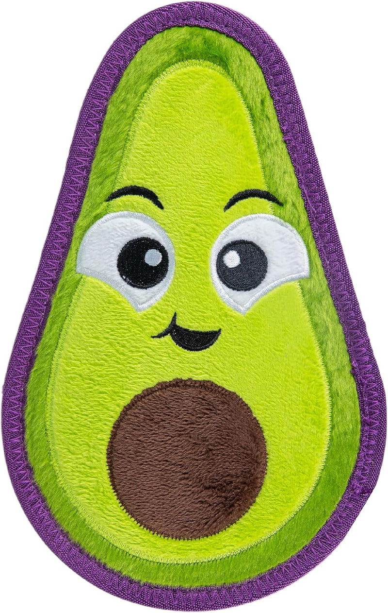 Outward Hound Tough Skinz Durable Chew Plush Squeaky Dog Toy, Avocado, 9