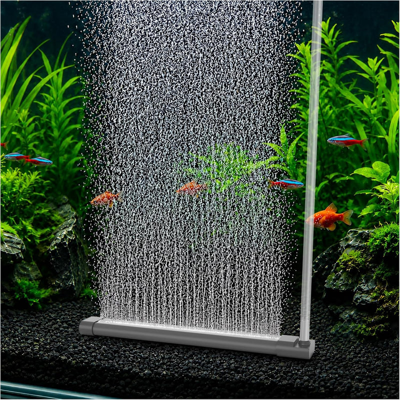 Aquarium Air Bubble Strip, Fine Bubble Wall Air Stone Bar for Fish Tank, High Dissolved Oxygen Diffuser, Aeration Bubble