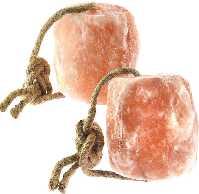 UMAID Himalayan Salt Lick 6 lbs on Rope for Horse, Deer, Goat & Livestock Animals, Salt Lick Deer, Salt Lick for Horses,