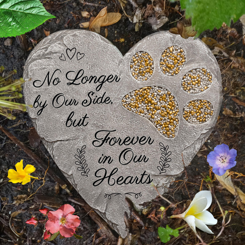 OBSI Dog Memorial Gifts for Loss of Dog Sympathy Gift - Rainbow Bridge Dog Memorial Stone for Remembrance Dog Passing Away Sympathy Gifts - Thoughtful Pet Loss Gifts - Gray