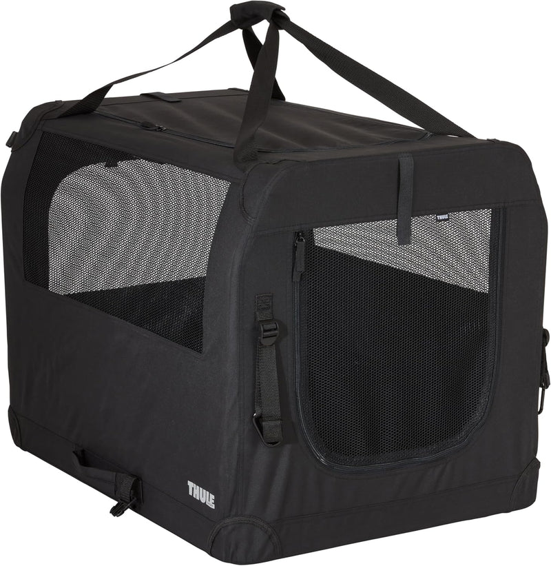 Thule Collapsible Dog Kennel Size Medium, Zippered Panel, Folds Down Easily