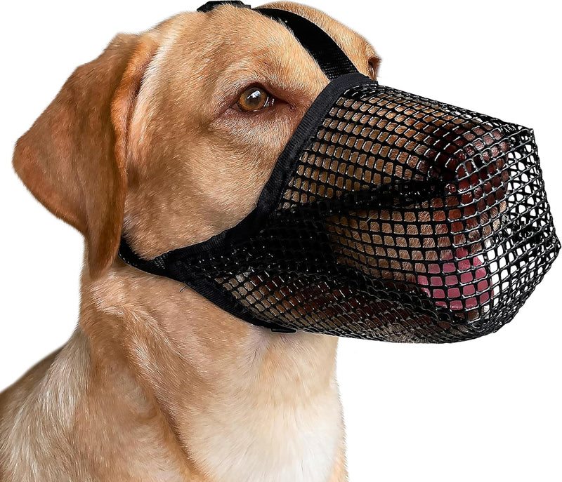 Mayerzon Patented Mesh Dog Muzzle for Small Medium Large Dogs Anti Eating