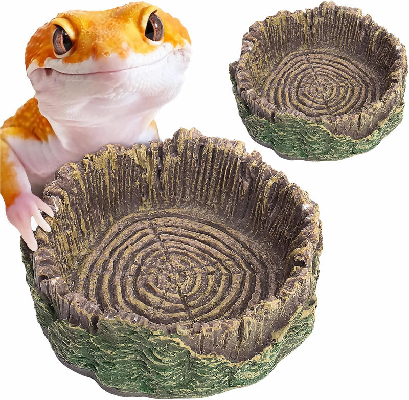 Mygeromon Reptile Water Dish Hermit Crab Food Bowl Small for Tank Feeding