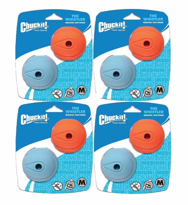 Chuckit! Dog Fetch Toy Whistler Ball Noisy Play Fits Launcher Medium 8 Balls4