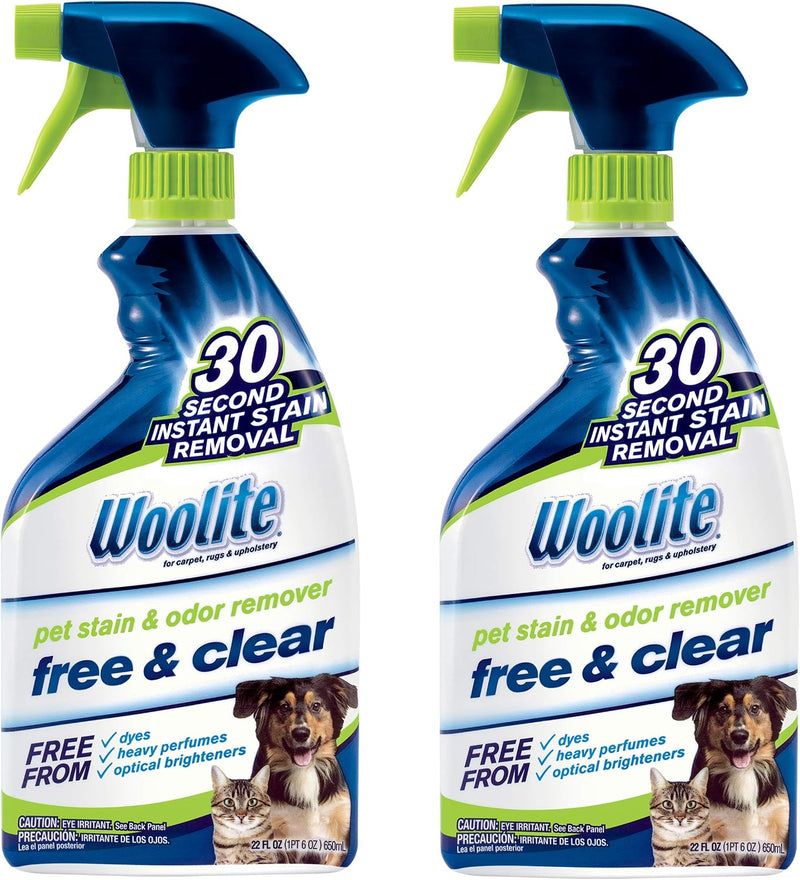 Bissell Woolite Free & Clear, Pet Stain & Odor Remover, 22oz (Pack of 2), 2719