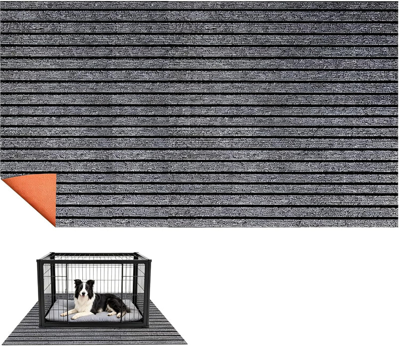 Non-Slip Extra Large Gray Waterproof Dog Crate Mat,45.28