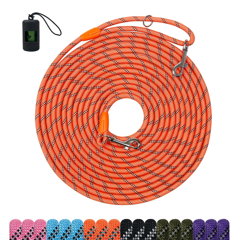 Tairro Long Dog Training Leash,Heavy Duty Reflective Rope Lead for Small Medium Large Dogs ,6FT 10FT 15FT 30FT 50FT for Training, Walking, Backyard, Camping