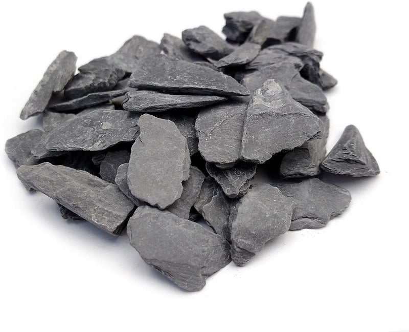 Natural Slate Stone -1/2 to 1 inch. Perfect Size for Miniature or Fairy Gardens, Aquariums, Reptiles, Terrariums, Model