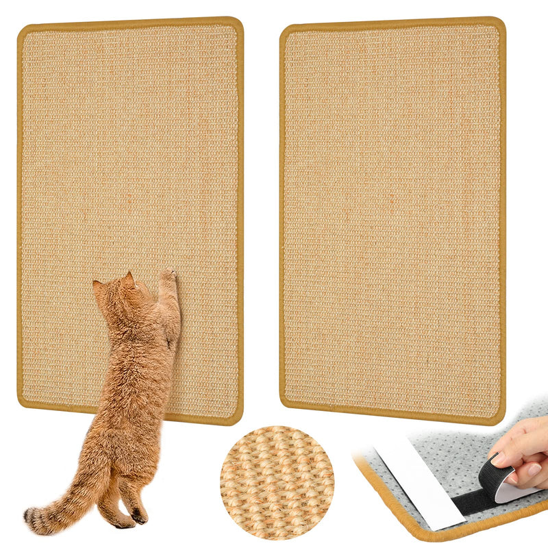 Graciadeco Carpet Cat Scratching Mat Sisal, 2 Packs Sisal Fabric Large 23.6