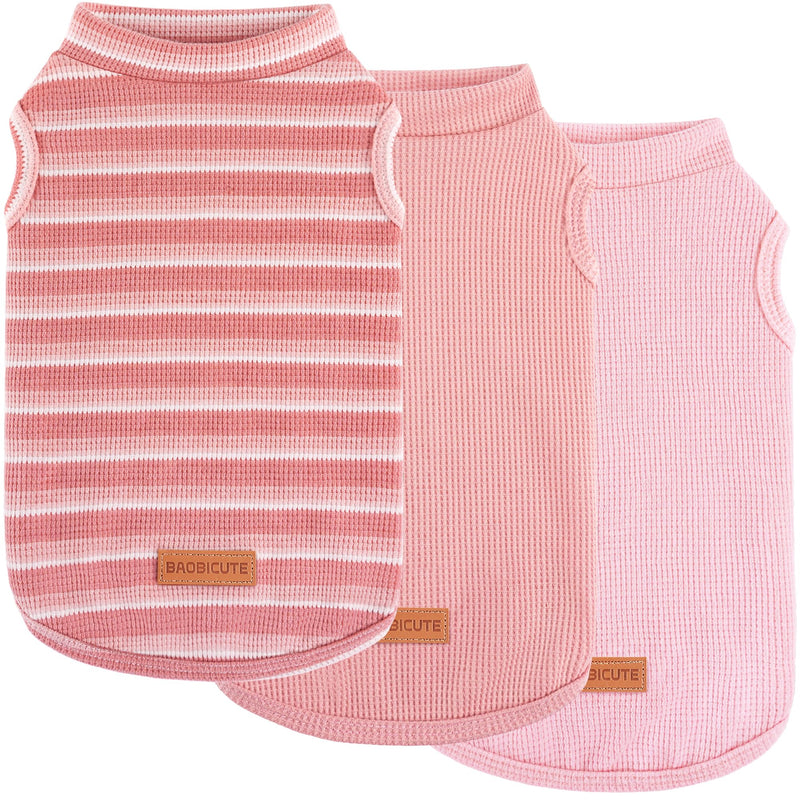 3Pack Dog Shirts Lightweight Waffle Dog Shirt for Small Dogs Sleeveless Dog Shirt for Small Medium Boy Girl Dogs Cozy & Breathable Pet Vest