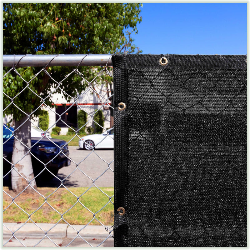 ColourTree 6' x 30' Black Custom Size Shade Cloth with Grommets - 90% Sunblock, Durable Mesh Fabric Tarp for Dog Kennel Cover, Fence Privacy Screen, Greenhouse, Chicken Coop & Pet Playpen.