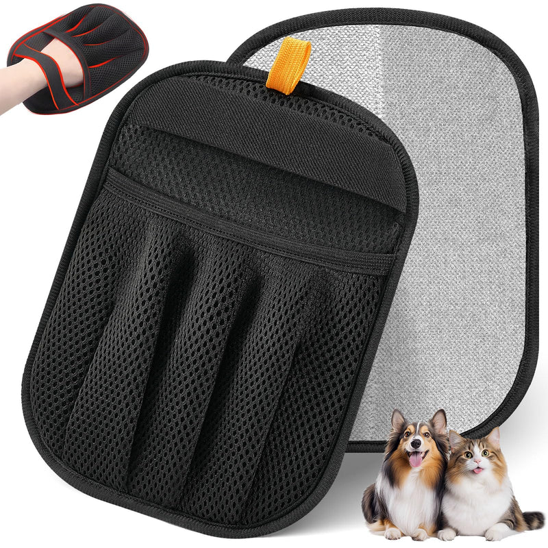 Salhap Pet Hair Removal Glove for Cats & Dogs, Upgraded Five-Finger Electrostatic Pet Hair Glove, Reusable Magic Brush Pet Hair Remover Tool for Laundry, Couch, Carpet, Car Seat