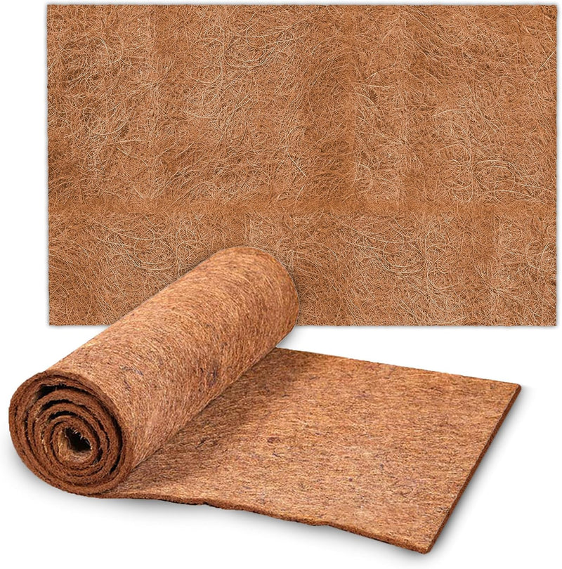 SunGrow Coco Fiber Hermit Crab & Reptile Carpet, Gecko Terrarium Liner, and Floor Bedding Substrate & Supplies, Climbing
