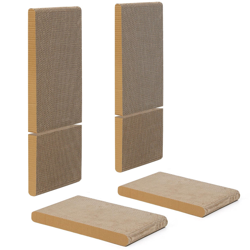 FUKUMARU 2 Packs Replacement Cat Scratcher, Reversible Replacement Refills Cat Scratch Boards for L Shaped Scratching Pad 26.8 Inch ST01