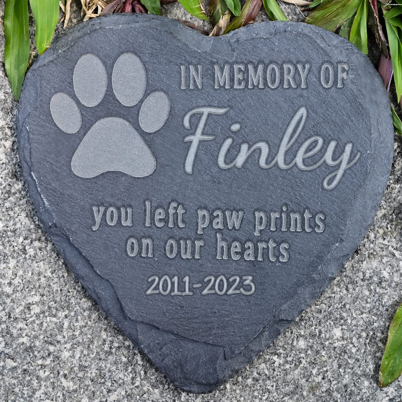 Jasaino Personalized Pet Memorial Stones - In Memory of Dog or Cat, Sympathy Gift for Pet Loss