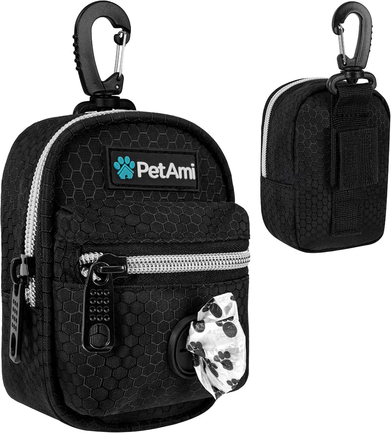 PetAmi Dog Poop Bag Holder for Leash, Waste Bag Dispenser Pet Pouch