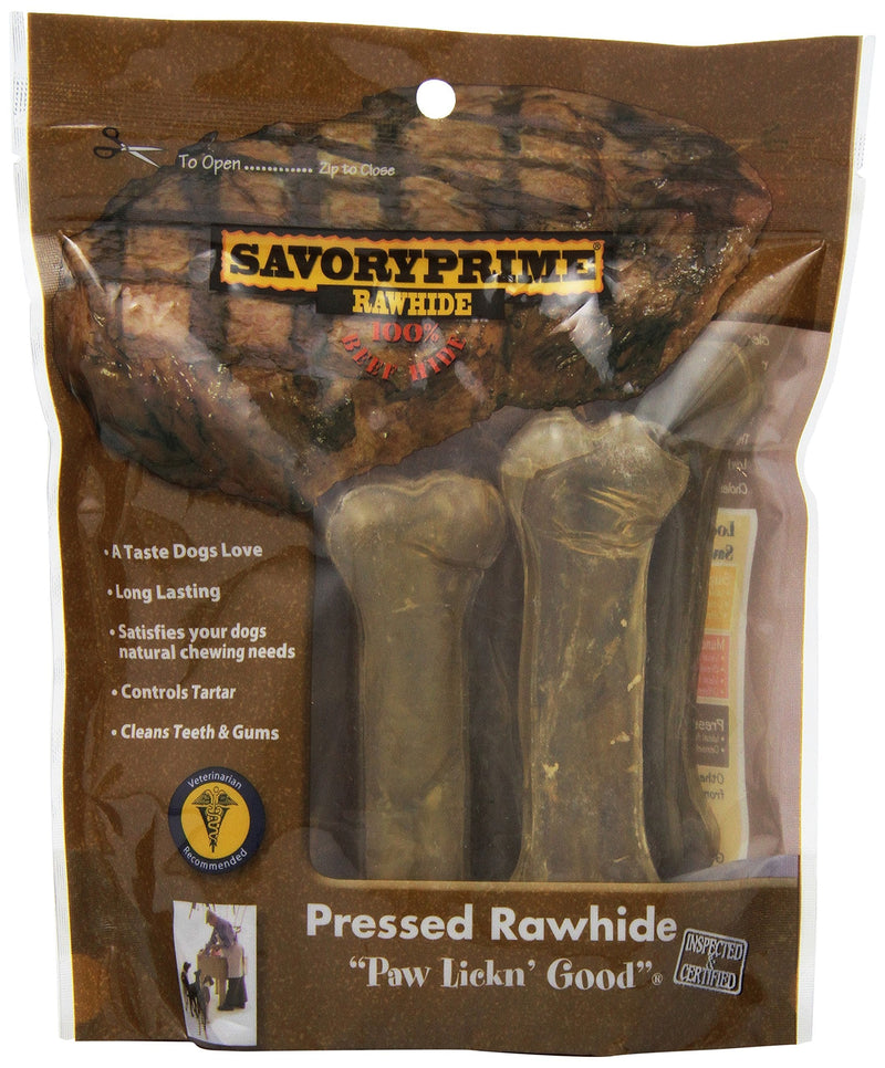 Savory Prime Pressed Rawhide Bone (6 Pack)