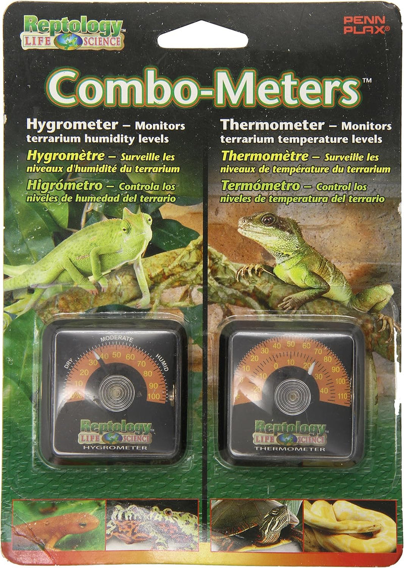 Penn-Plax Reptology Reptile Hygrometer Humidity and Temperature Sensor Gauges | Maintain a Healthy Environment for Your
