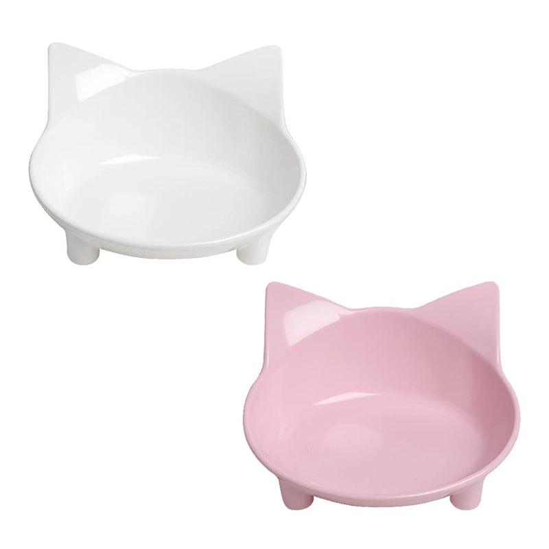 Skrtuan Non-Slip Cat & Dog Food Bowl – Wide, Shallow Pet Dish for Whisker Fatigue Relief, Safe for Puppies & Rabbits