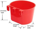 ORIBUKI Cage Cups Birds Feeders Seed Bowl Chicken Feeding Watering Dish Rabbit Water Food Hanging Wire Cages Box 8oz Coop Cups for Pet Parrot Parakeet Gamefowl Poultry Pigeon (10PCS Red)