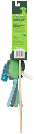 GRRREEN Cat Toys | Plush Turtle Teaser Cat Wand Toy | Eco Friendly Interactive Cat Toys for Indoor Cats