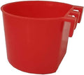 ORIBUKI Cage Cups Birds Feeders Seed Bowl Chicken Feeding Watering Dish Rabbit Water Food Hanging Wire Cages Box 8oz Coop Cups for Pet Parrot Parakeet Gamefowl Poultry Pigeon (10PCS Red)