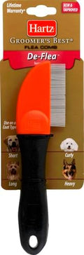 Hartz Groomer's Best Flea Comb for Dogs and Cats, Fine-Toothed Gentle Pet Comb for Detangling or Dematting Face & Paws (