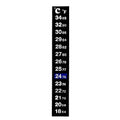 SunGrow Betta Fish Tank Thermometer Stick On, Aquarium Temperature Sticker Strip, 5.2 x 0.7 Inches, Green & Blue Tempera