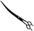 Purple Dragon 9.0 inch Black Dog Grooming Scissors - Downward Curved Shears
