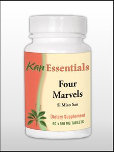 Kan Herbs Company Four Marvels – Traditional Chinese Herbal Blend for Dogs and Cats to Support Digestive Clarity, Fluid Balance, and Overall Wellness, Herbal Supplement Tablets for Pets, 60 Tablets