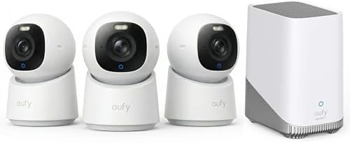 eufy Security Indoor Cam E30 3 Cam-Kit & HomeBase S380 (Bundle)