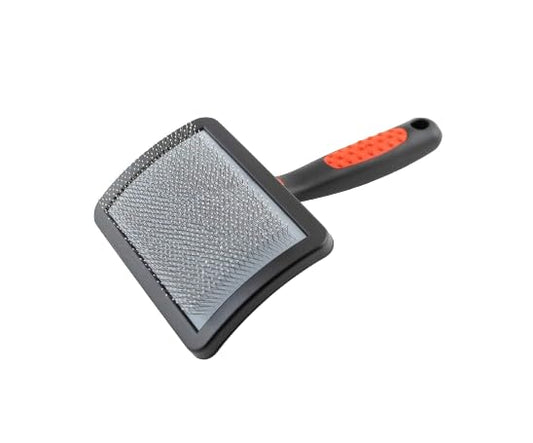 Paw Brothers Soft Pin Curved Slicker Brush for Dogs, Professional Grade, Coated Tips, Maximum Coverage, Gentle on Skin, Medium