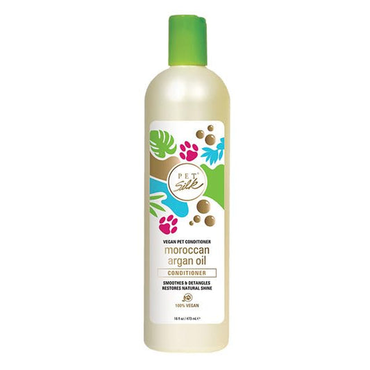 Pet Silk Vegan Moroccan Argan Oil Conditioner, Beneficial for Pets that Have Dry, Sensitive or Dull Coats, Provides Deep Hydration, Nourishment and Improves The Coat, Infused w/Argan Oil (16oz)