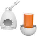 TUG 360° Tangle-Free Retractable Dog Leash with Waste Bag Dispenser (Small, White/Orange)