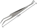 2Pcs Silver Stainless Steel Tick Tweezers Dual Tipped Tick Remover Tool First Aid Tweezers Tick Killer Tweezer for Human
