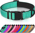 Reflective Neoprene Dog Collar — Padded, Adjustable, 13 Colors