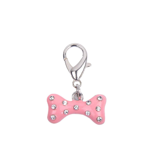 XKSRWE Bling Rhinestones Bone Charm Pendant Jewelry for Pet Dog Cat Puppy Necklace Collar Accessory