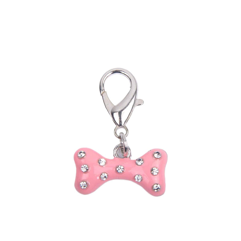 XKSRWE Bling Rhinestones Bone Charm Pendant Jewelry for Pet Dog Cat Puppy Necklace Collar Accessory