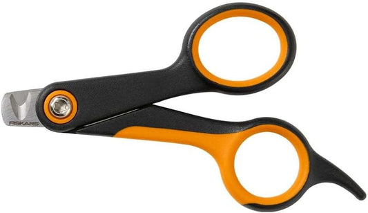 Fiskars Pet Small Pet Nail Clippers, Cat and Dog Nail Trimmers for Grooming, Pet Supplies with Precision Stainless Steel Blades & SoftGrip Handle, 4.25”, Orange/Black