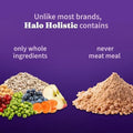 Halo Holistic Dry Dog Food, Vegan Plant-Based Recipe, Superfoods, 3.5 lb