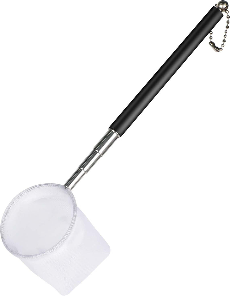Pawfly Aquarium Shrimp Net, 2 Inch Tiny Fish Tank Net with Extendable Stainless Steel Handle, Soft Round Fine Mesh for S