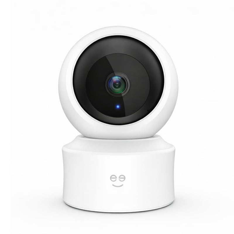Geeni Scope Ultra 2K 360° Smart Indoor Camera, 1440p HD Auto-Tracking, Dual Band WiFi 2.4GHz 5GHz, Alexa & App Control, Wall Mountable, White