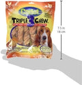 Cadet Gourmet Triple Chews Long-Lasting Pork Hide Sticks with Sweet Potato and Chicken, Healthy Dog Treats for Small & Large Dogs, 6 Count
