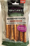 Dently Rawhide-Free Retriever Sticks with Real Peanut Butter 1-10 Count 5" Sticks 3.5 oz / Plus 1-Dog Waste Bag